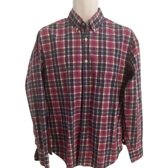 J. Crew Plaid Purple Long Sleeve Shirt. Size Medium - Picture 1 of 6